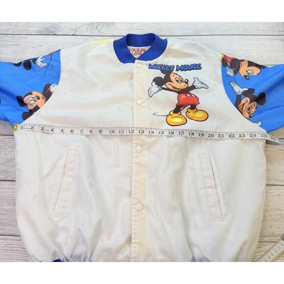 Vintage 90's Mickey Mouse Locker Line Walt Disney Fanimation Jacket Size L - Picture 4 of 9